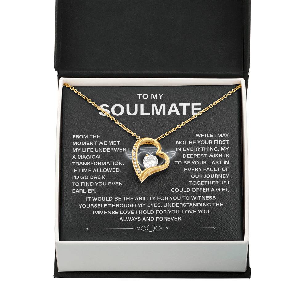 To My Soulmate Necklace – Deep Love Keepsake Gift for Wife Or Girlfriend