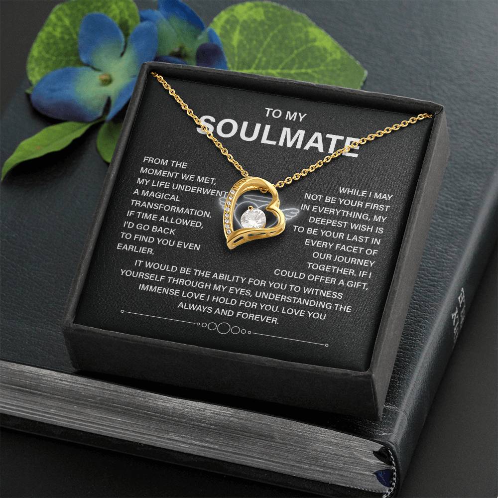 To My Soulmate Necklace – Deep Love Keepsake Gift for Wife Or Girlfriend