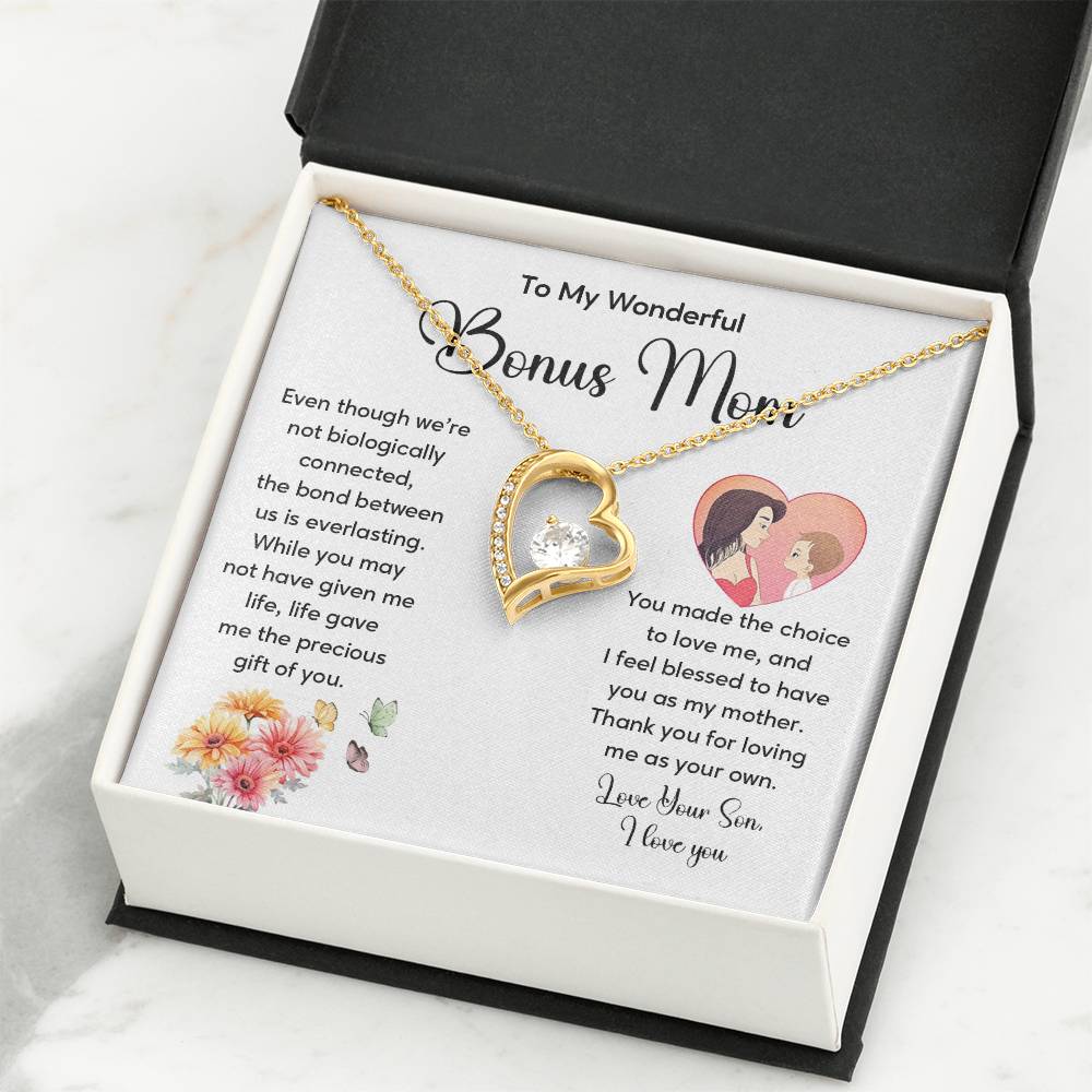 Bonus Mom Necklace Gift from Son – With Gift Box