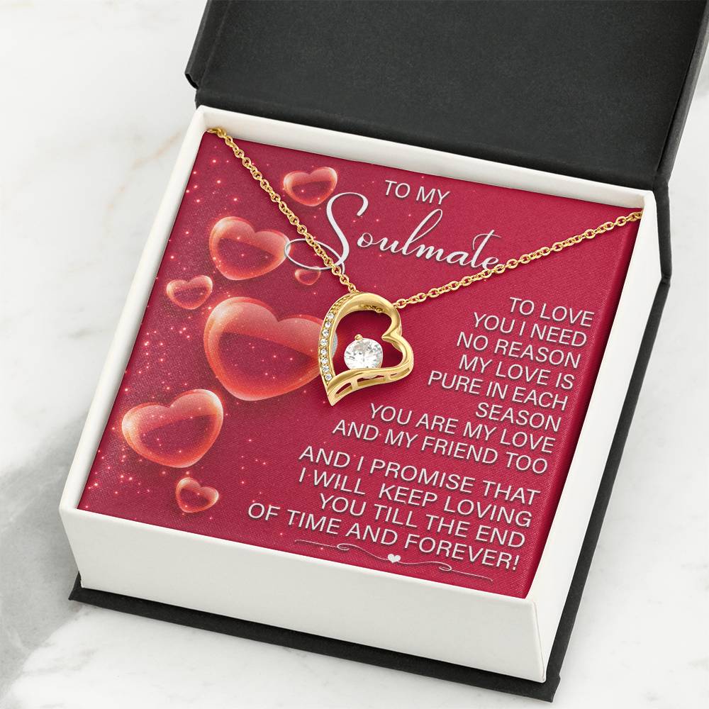 Romantic Soulmate Necklace Gift with Gift Box