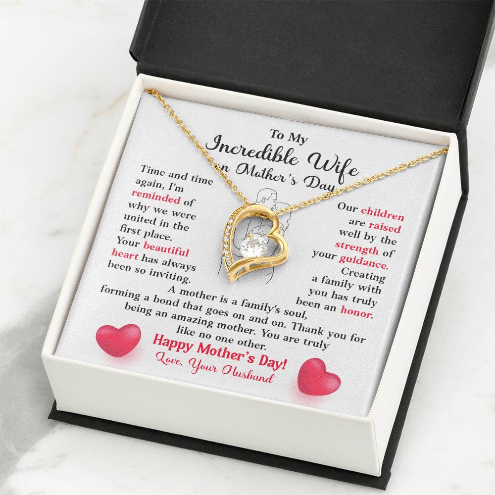 Mother’s Day Jewelry Gift for Wife with Message Card