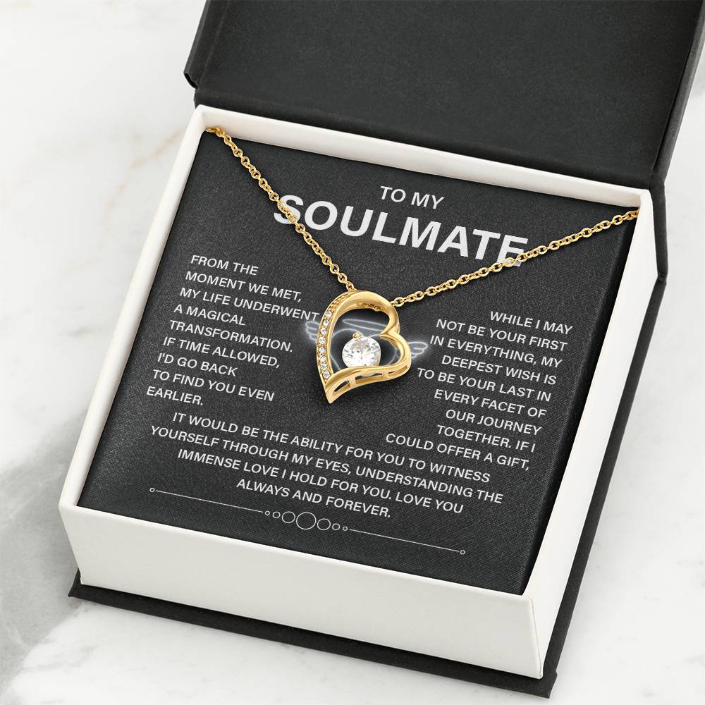 To My Soulmate Necklace – Deep Love Keepsake Gift for Wife Or Girlfriend