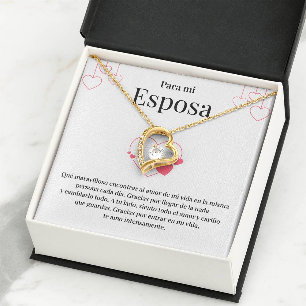 To My Wife Romantic Necklace with Gift Card