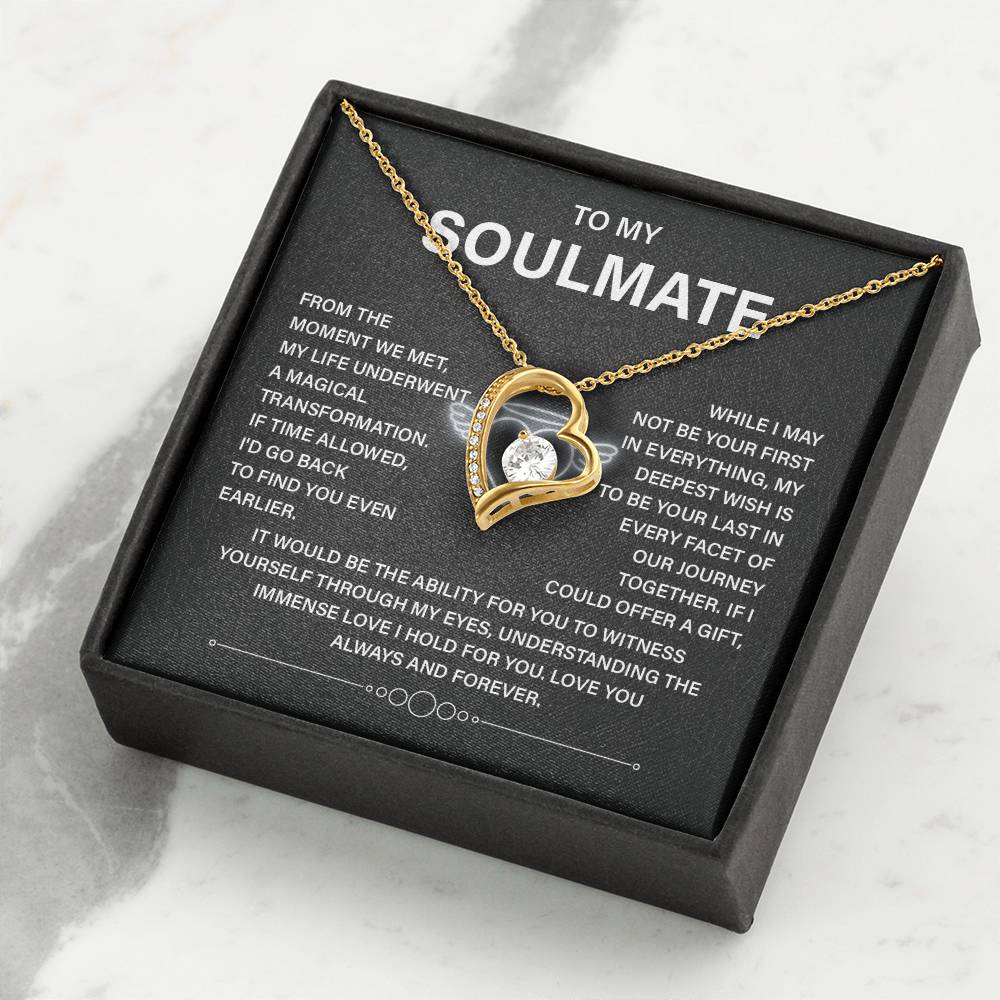 To My Soulmate Necklace – Deep Love Keepsake Gift for Wife Or Girlfriend