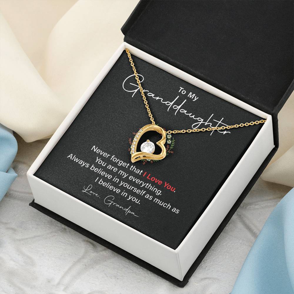 Granddaughter Necklace Gift from Grandpa – Love Message