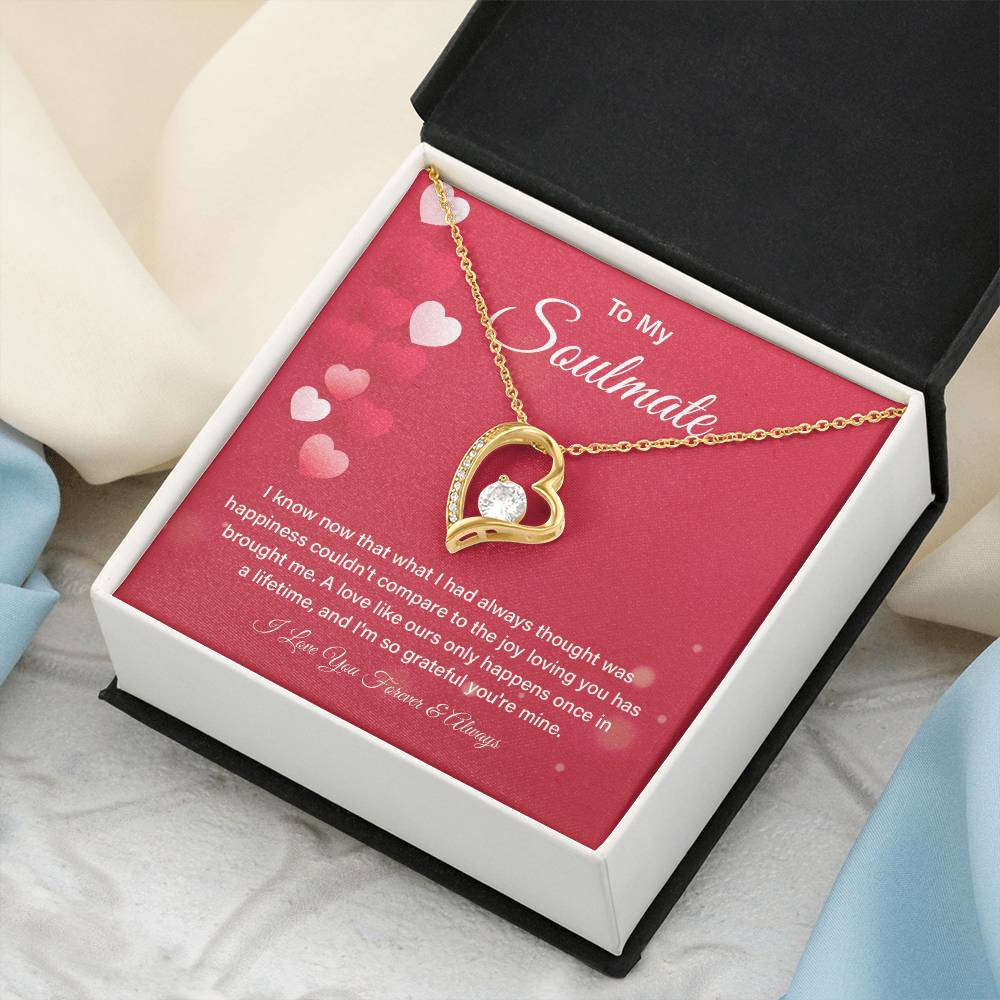Soulmate Necklace Gift for Her – Box & Card Included