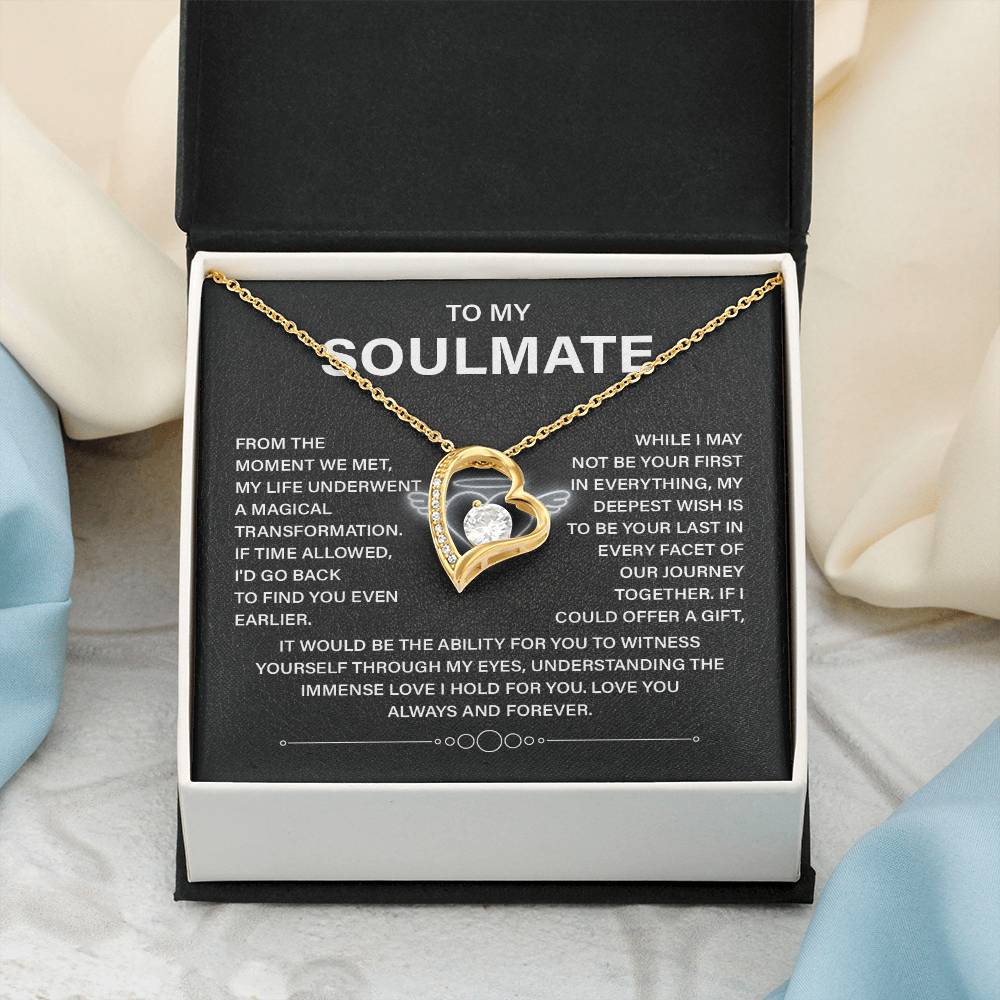 To My Soulmate Necklace – Deep Love Keepsake Gift for Wife Or Girlfriend