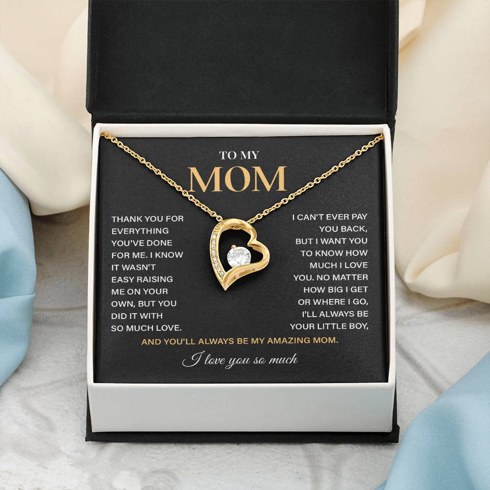 Necklace Gift For Mom From Children With Heartfelt Note