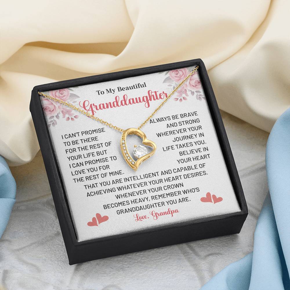 Granddaughter Necklace from Grandpa – Gift Box Message