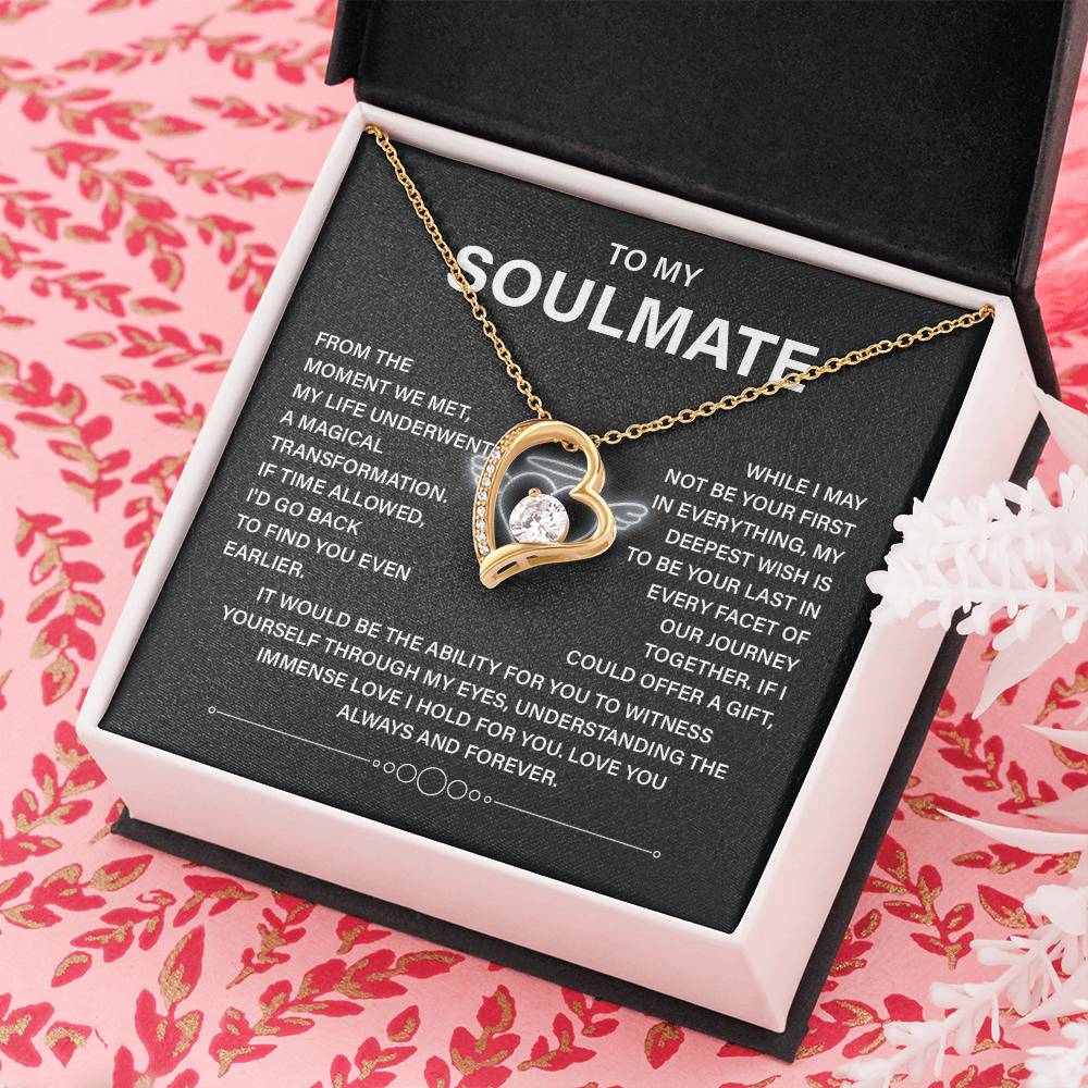 To My Soulmate Necklace – Deep Love Keepsake Gift for Wife Or Girlfriend