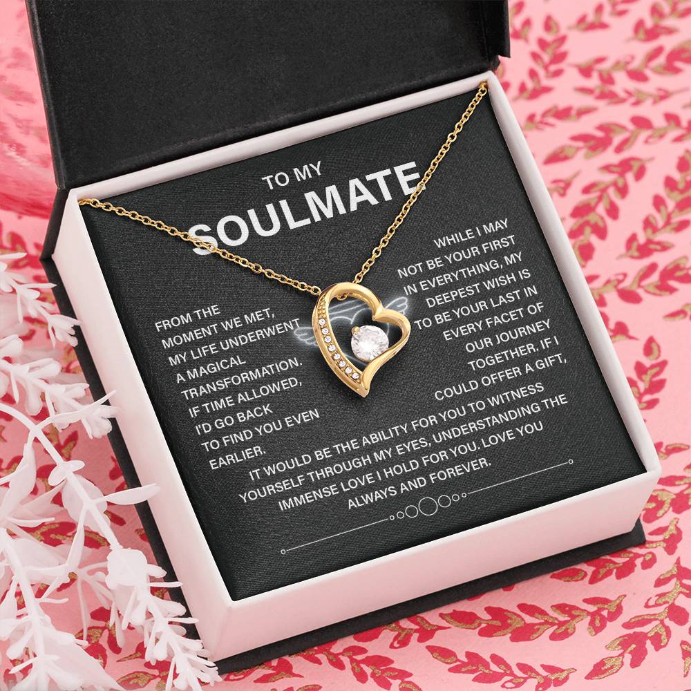 To My Soulmate Necklace – Deep Love Keepsake Gift for Wife Or Girlfriend