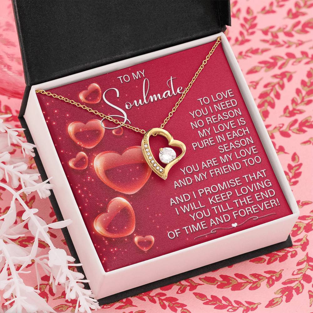 Romantic Soulmate Necklace Gift with Gift Box