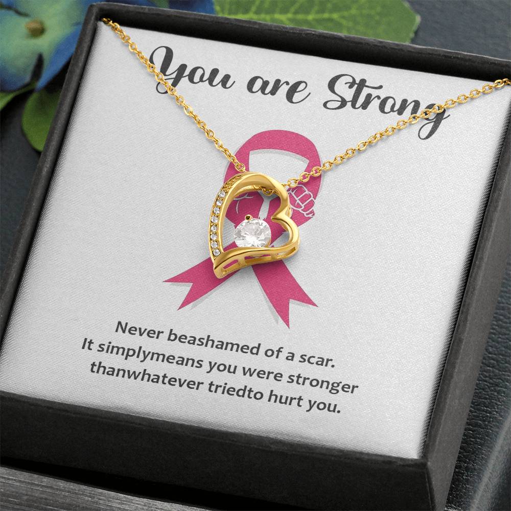 You Are Strong - Inspirational Necklace Gift You Are Strong Necklace Meaning Of Scars Necklace Supportive Gift For Resilience Courageous Spirit Jewelry Personal Strength Necklace Emotional Connection Necklace Jewelry For Celebrating Survival