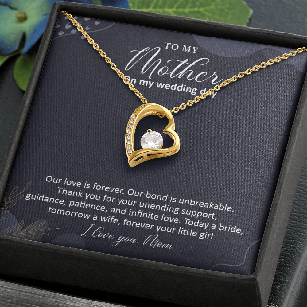 Wedding Gift for Mom – Heart Necklace with Note
