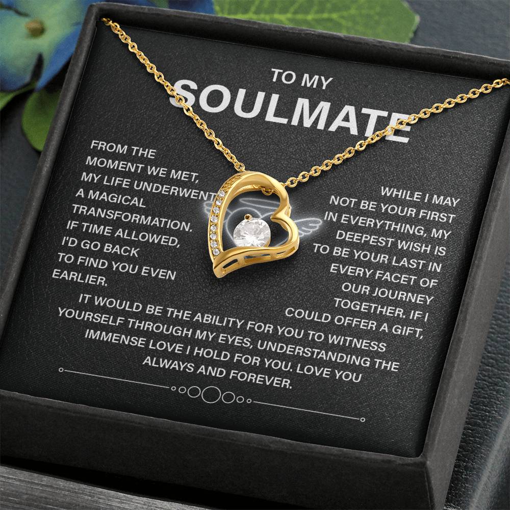 To My Soulmate Necklace – Deep Love Keepsake Gift for Wife Or Girlfriend