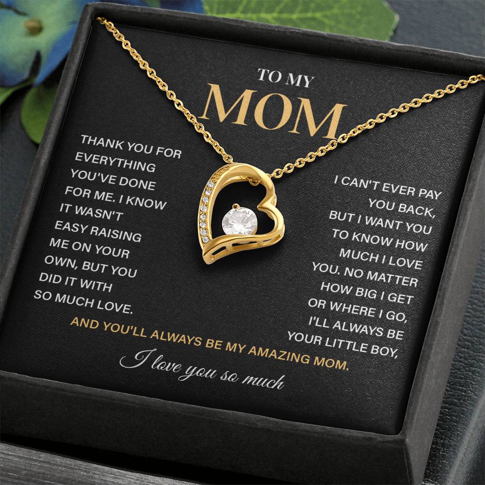 Necklace Gift For Mom From Children With Heartfelt Note