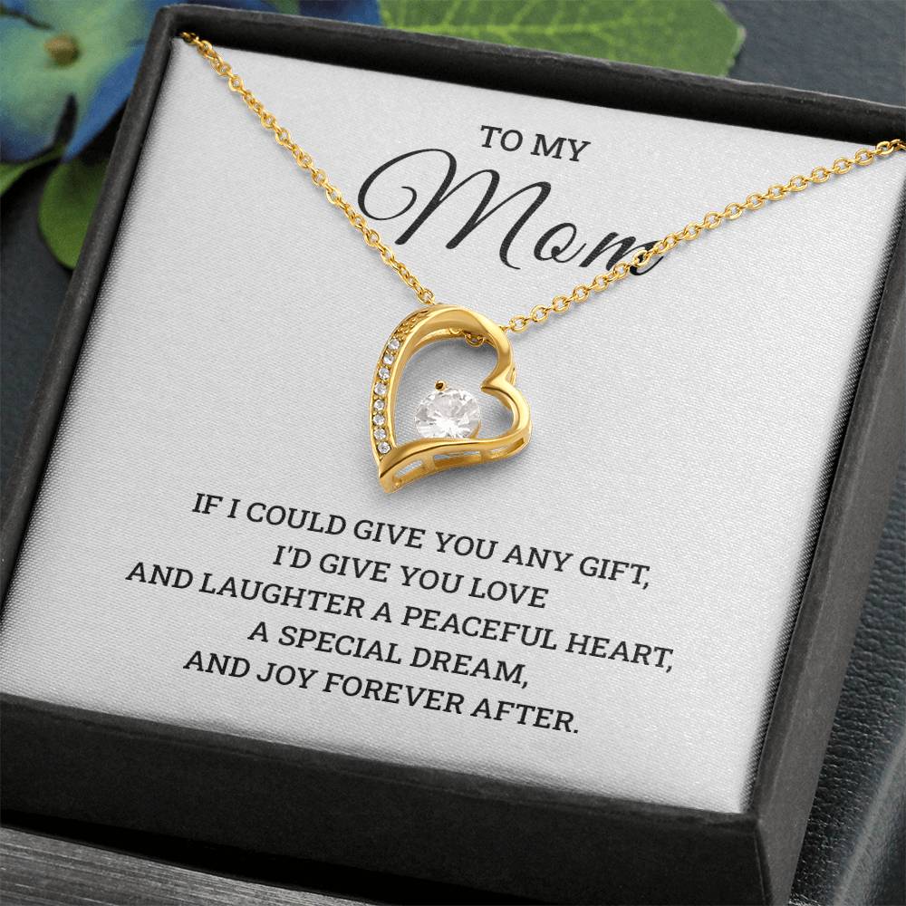 Mom Necklace Gift – Love, Laughter & Peaceful Heart Message