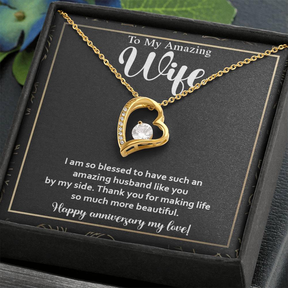 Romantic Anniversary Gift for Wife – Heart Necklace