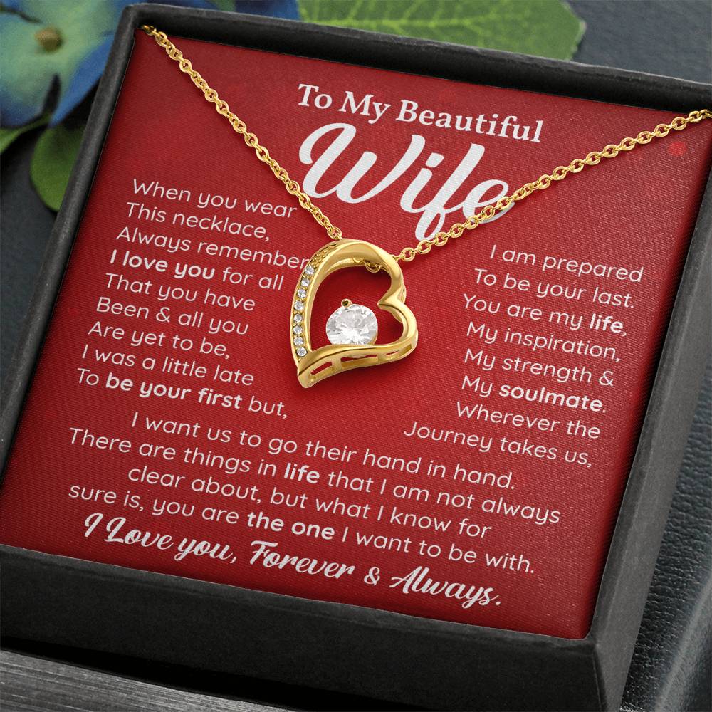 Romantic Necklace Gift for Wife from Husband with Message Card