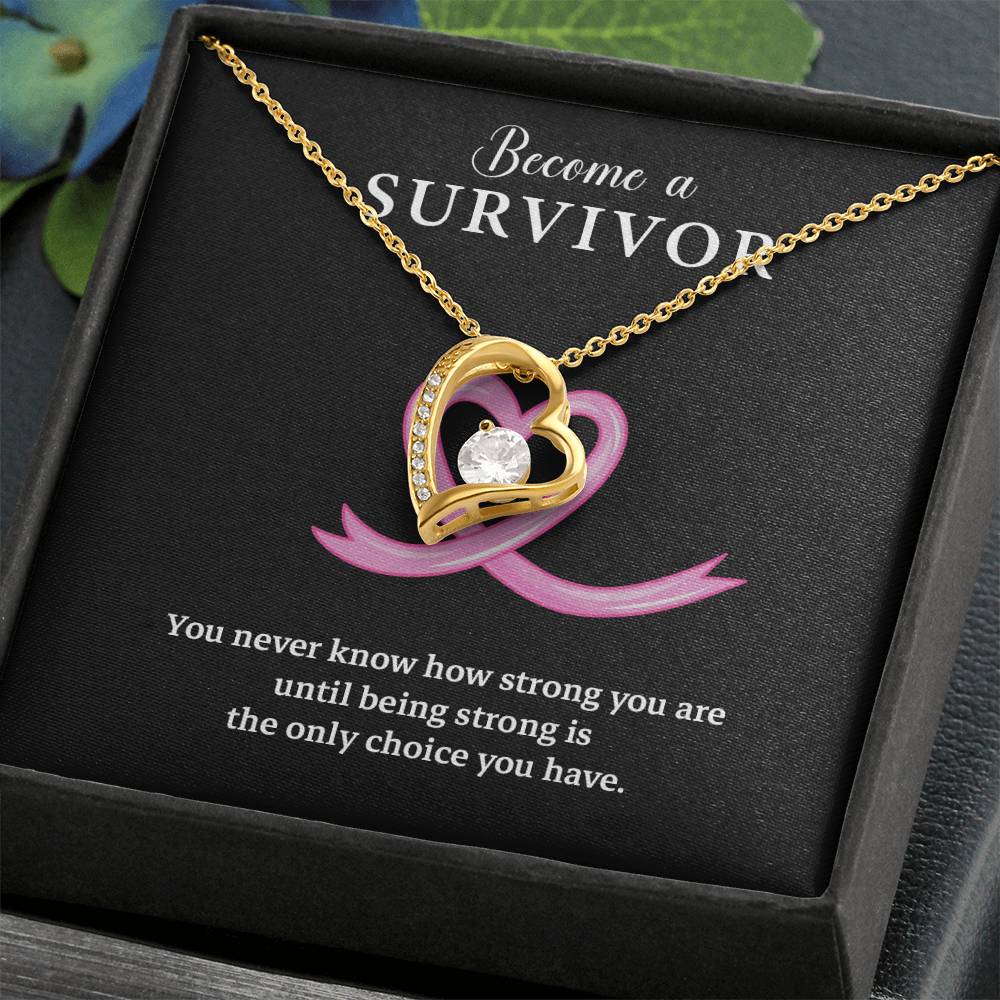 Breast Cancer Survivor Necklace Gift – Inspirational Strength Jewelry