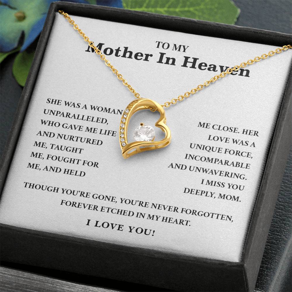 Mother in Heaven Necklace – Memorial Heart Jewelry
