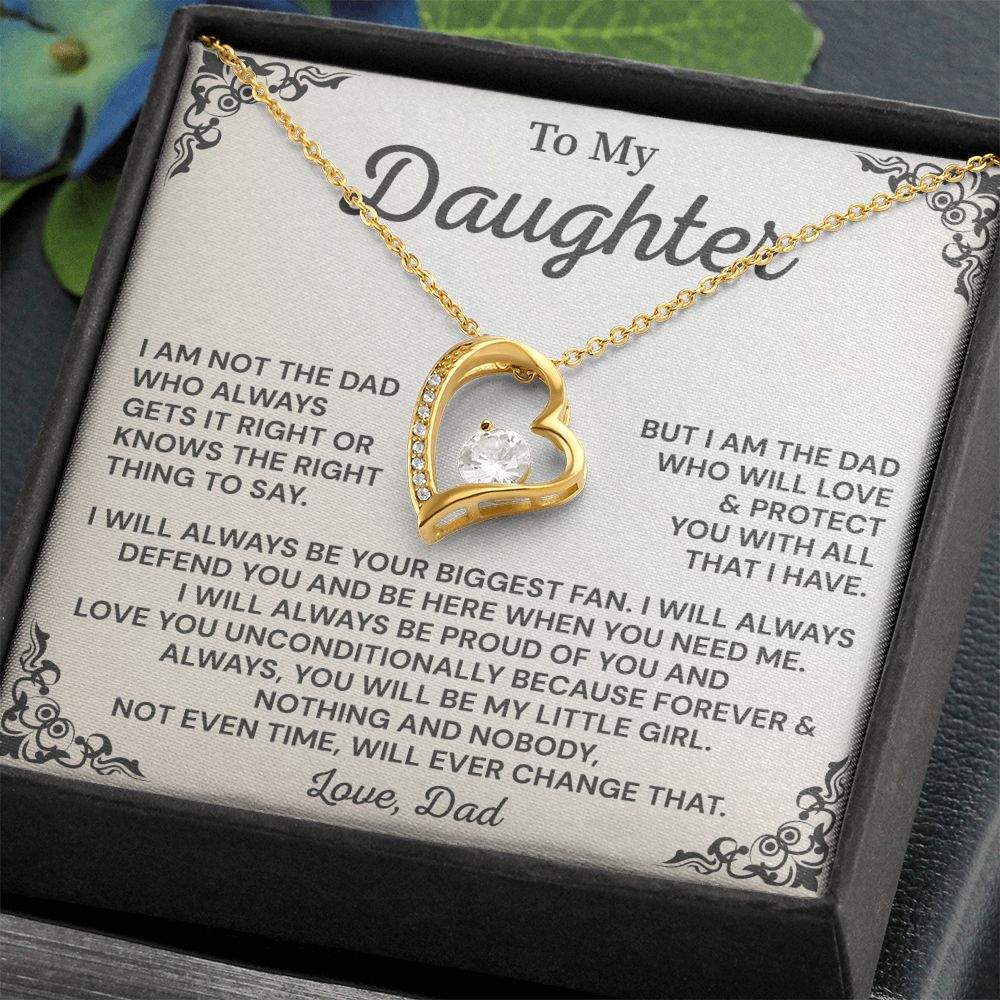 Gift for Daughter from Dad Little Girl Jewelry with Emotional Message Card