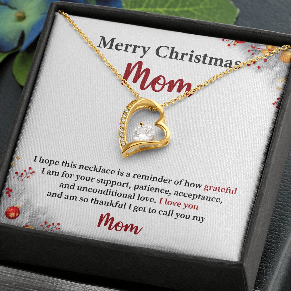 Merry Christmas Necklace Gift For Mom Gift From Son Or Daughter