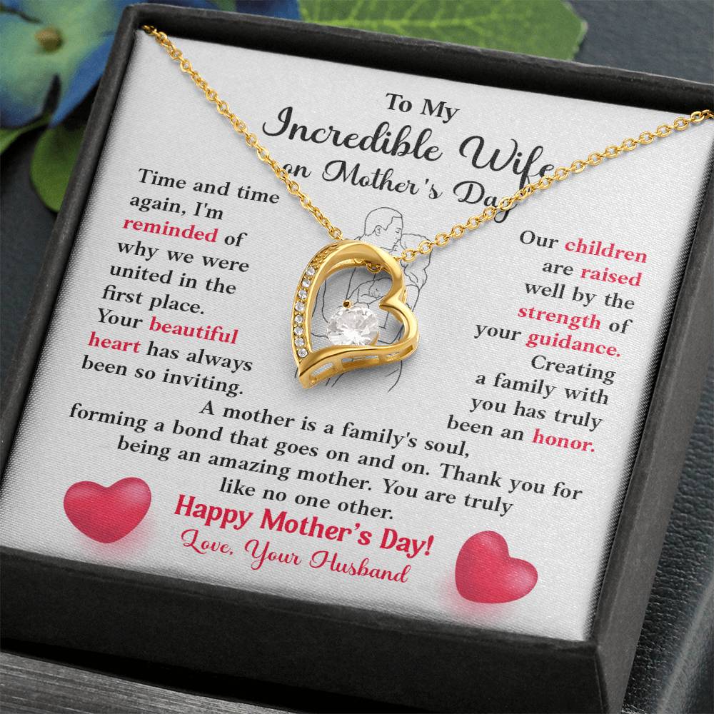 Mother’s Day Jewelry Gift for Wife with Message Card