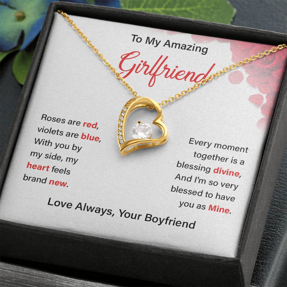 To my girlfriend Roses are red.
