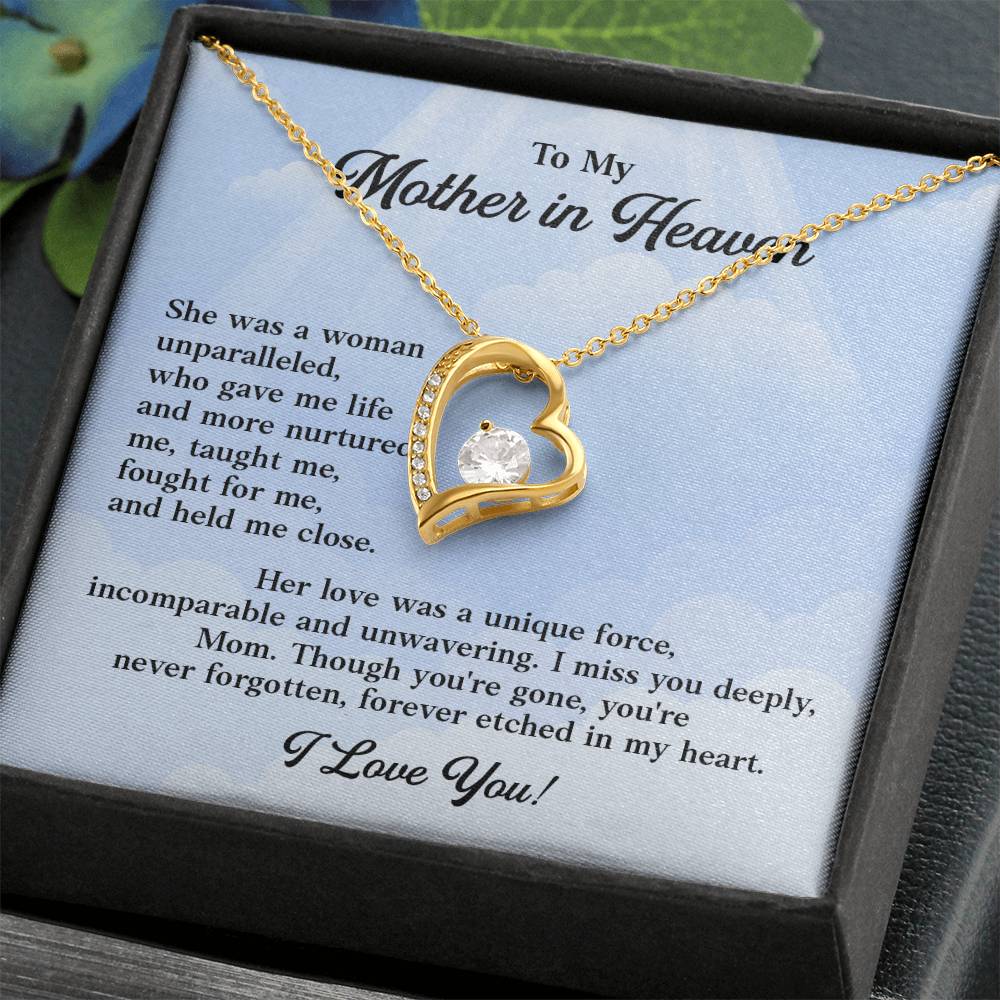 Memorial Necklace Gift for Mother in Heaven