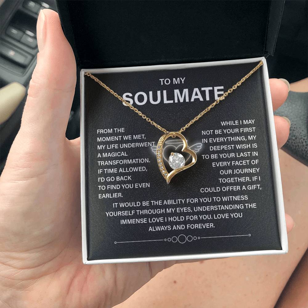 To My Soulmate Necklace – Deep Love Keepsake Gift for Wife Or Girlfriend