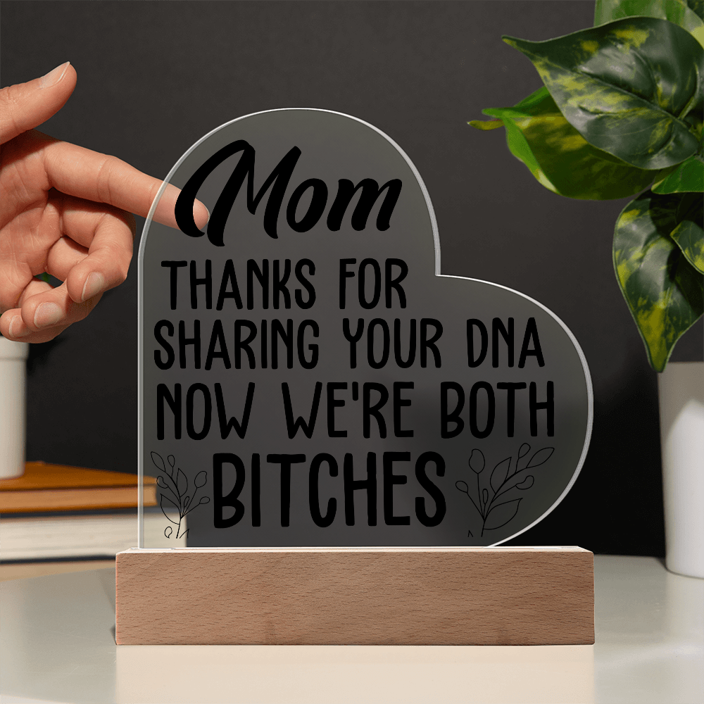 Funny Mom Acrylic Gift - LED Light Up Acrylic Plaque - Best Mom Gift