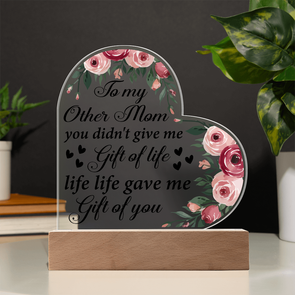 Mother’s Day Step Mom Appreciation - Heart Shape LED Light Plaque