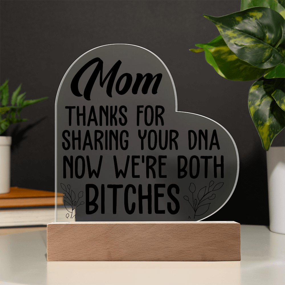 Funny Mom Acrylic Gift - LED Light Up Acrylic Plaque - Best Mom Gift