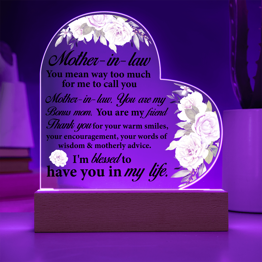 Thank You Gift for Mother-in-law Wedding or Mother's Day Gift