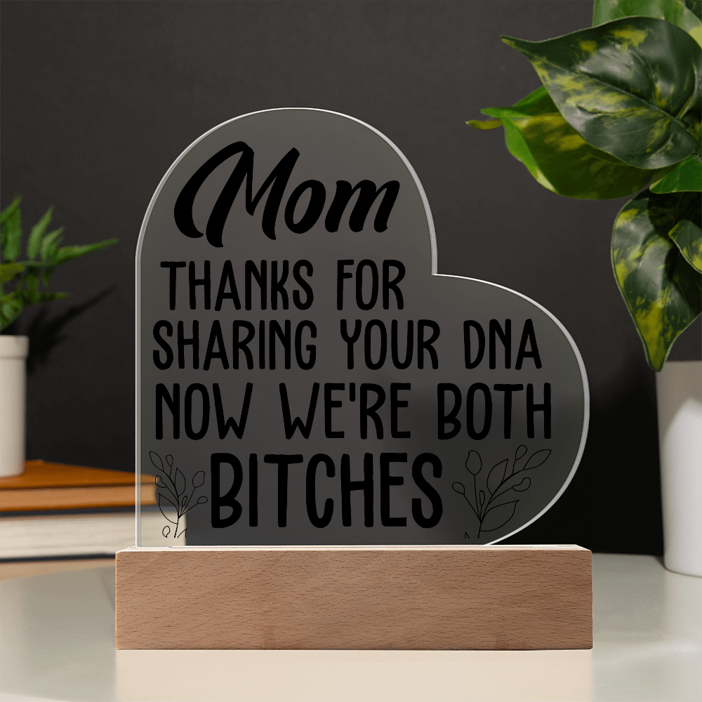Funny Mom Acrylic Gift - LED Light Up Acrylic Plaque - Best Mom Gift