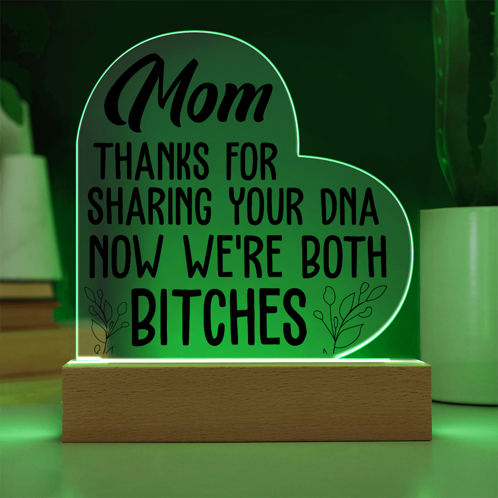 Funny Mom Acrylic Gift - LED Light Up Acrylic Plaque - Best Mom Gift