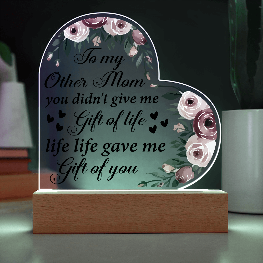 Mother’s Day Step Mom Appreciation - Heart Shape LED Light Plaque