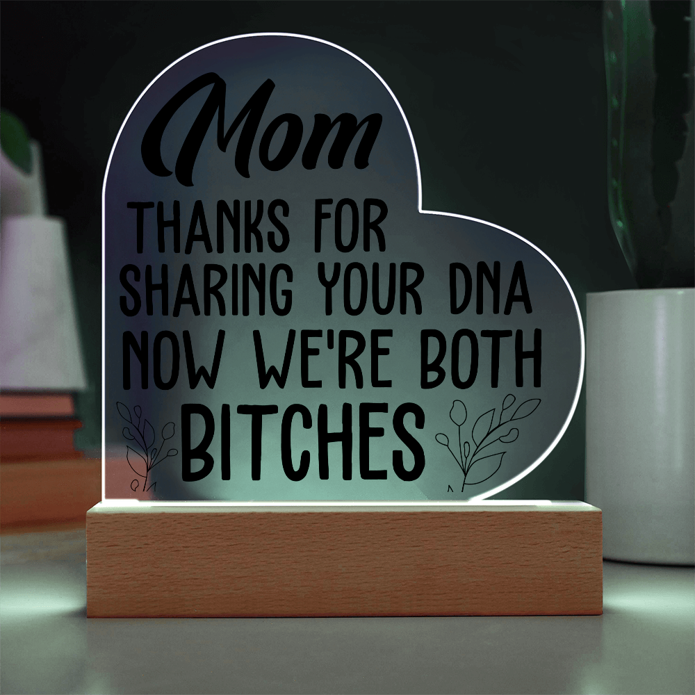 Funny Mom Acrylic Gift - LED Light Up Acrylic Plaque - Best Mom Gift
