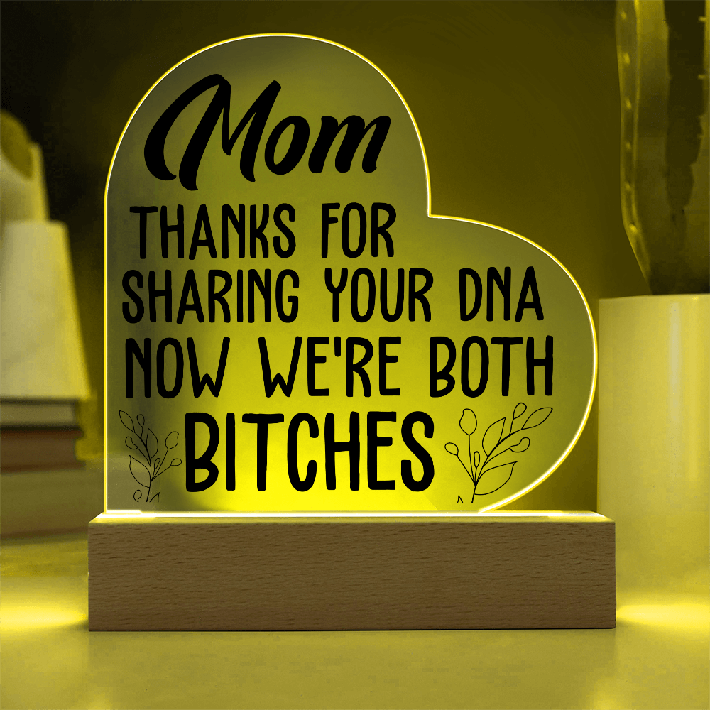 Funny Mom Acrylic Gift - LED Light Up Acrylic Plaque - Best Mom Gift