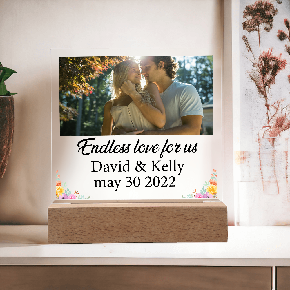 Custom Couple Photo Acrylic Plaque Gift
