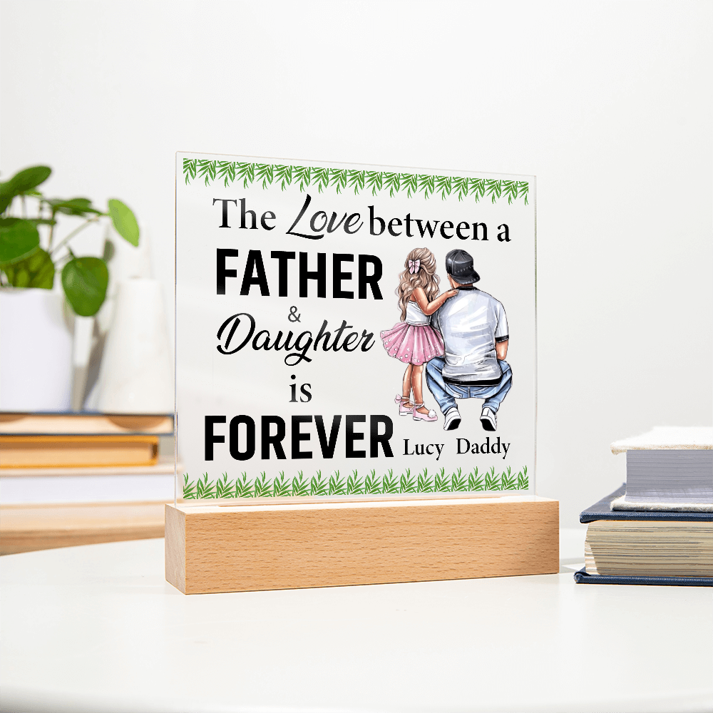 Father Daughter Forever Acrylic Gift Plaque