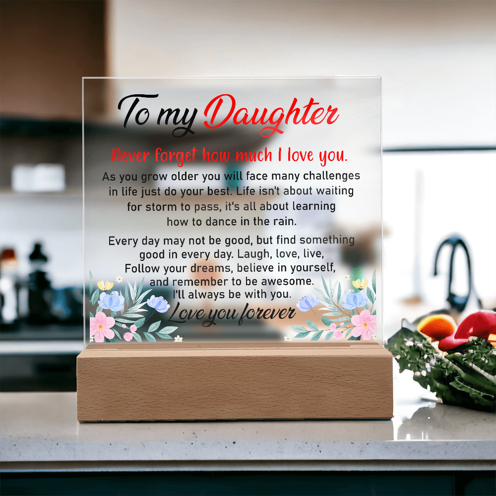 To My Daughter – Inspirational LED Plaque