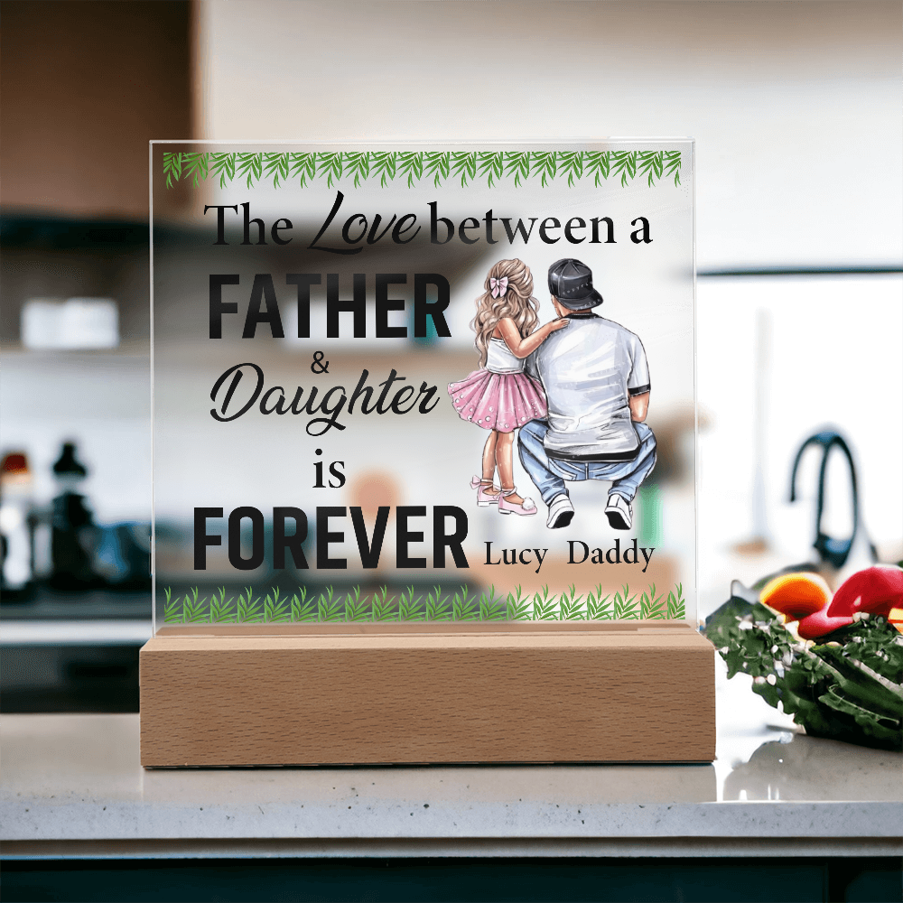 Father Daughter Forever Acrylic Gift Plaque
