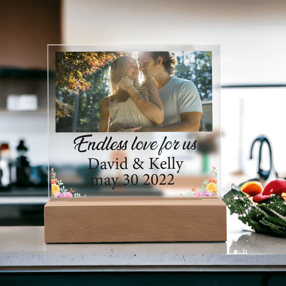 Custom Couple Photo Acrylic Plaque Gift