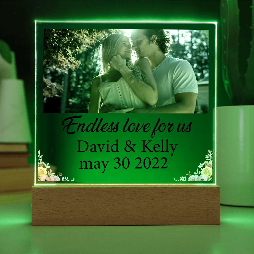 Custom Couple Photo Acrylic Plaque Gift