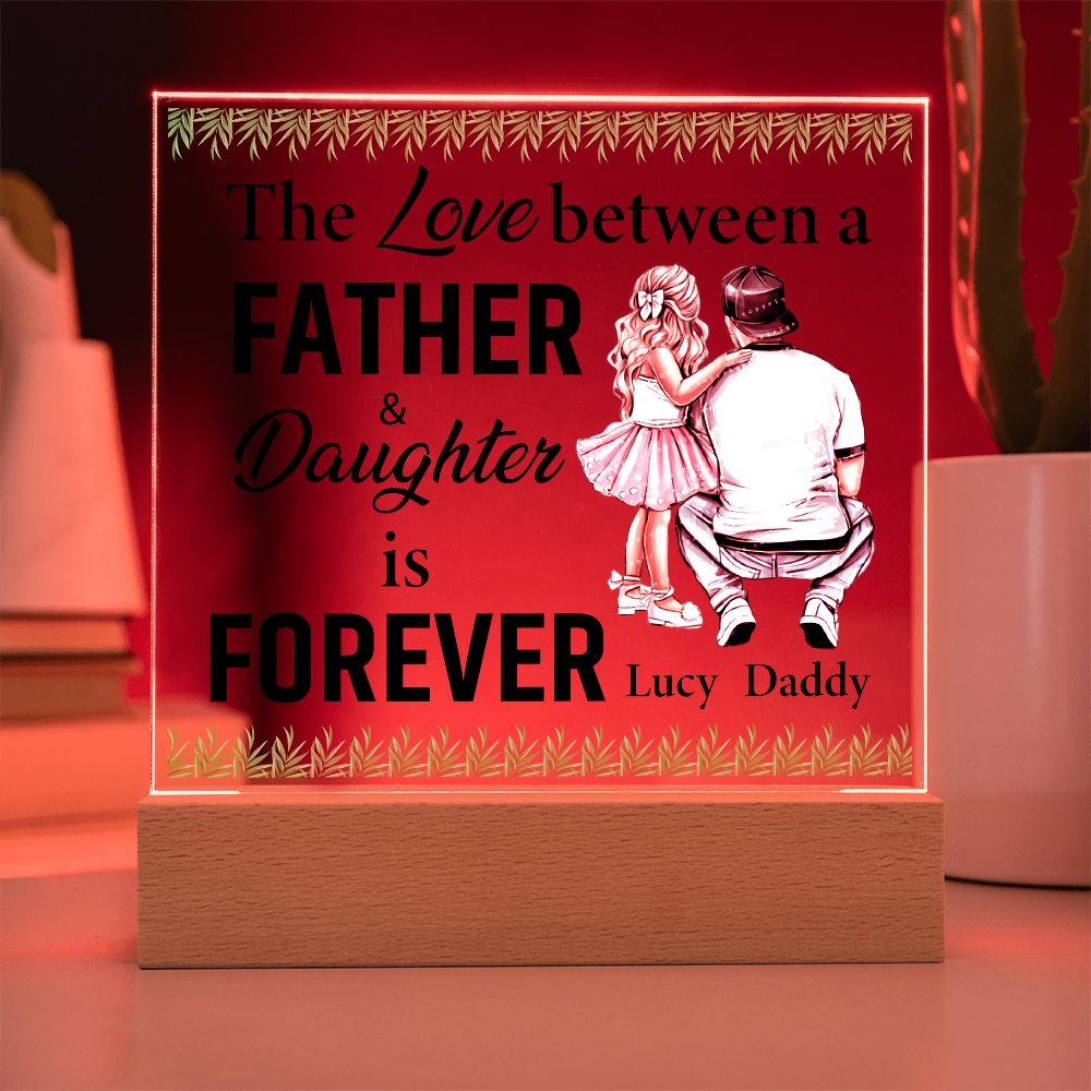 Father Daughter Forever Acrylic Gift Plaque