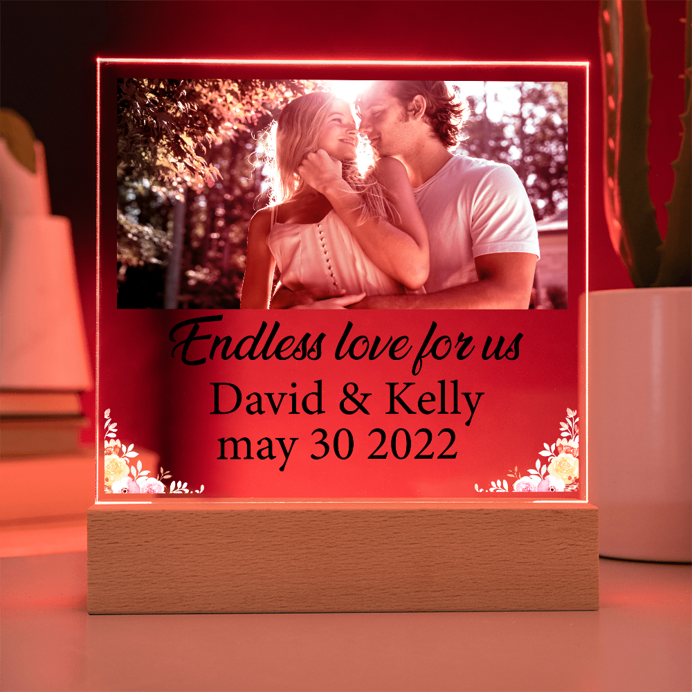 Custom Couple Photo Acrylic Plaque Gift