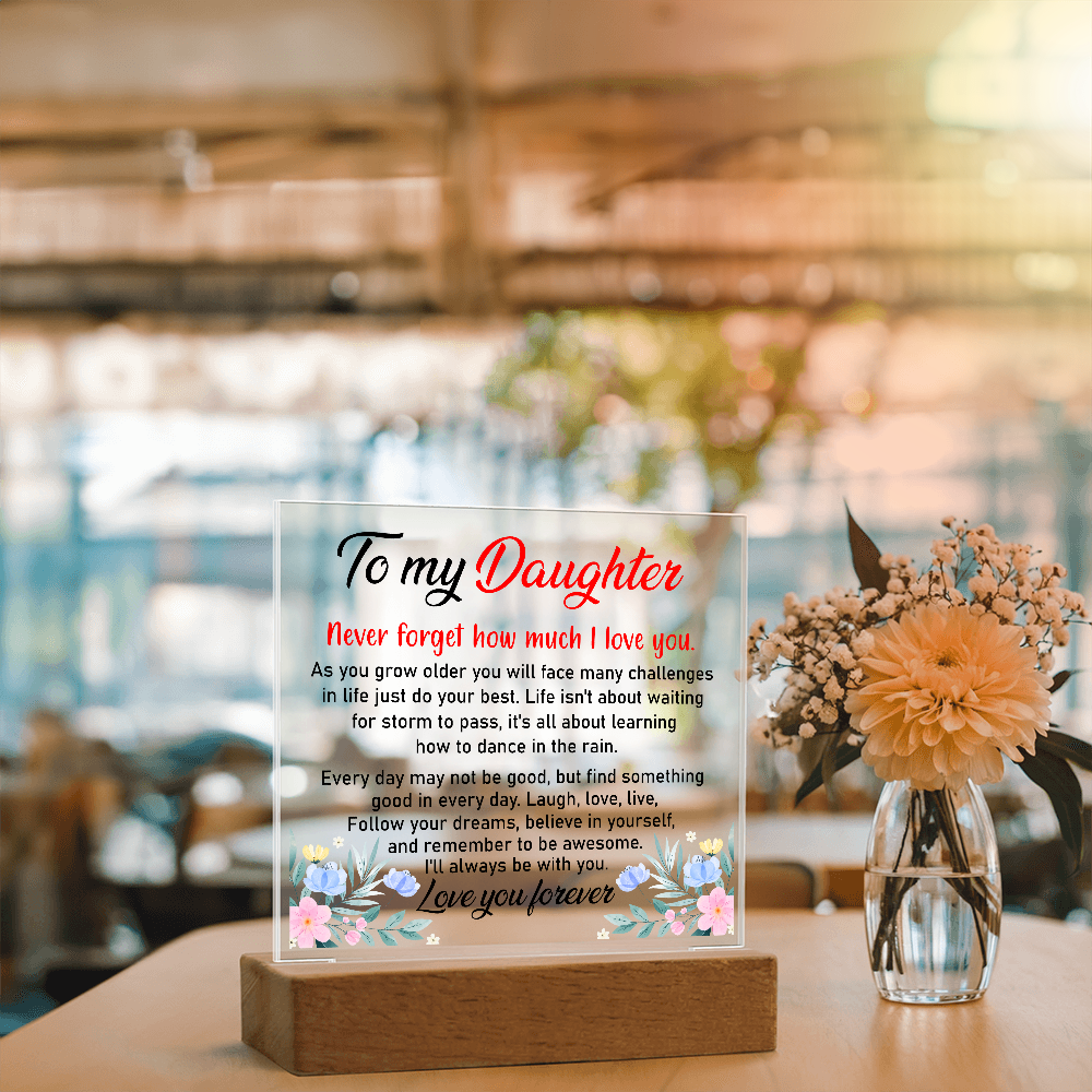 To My Daughter – Inspirational LED Plaque