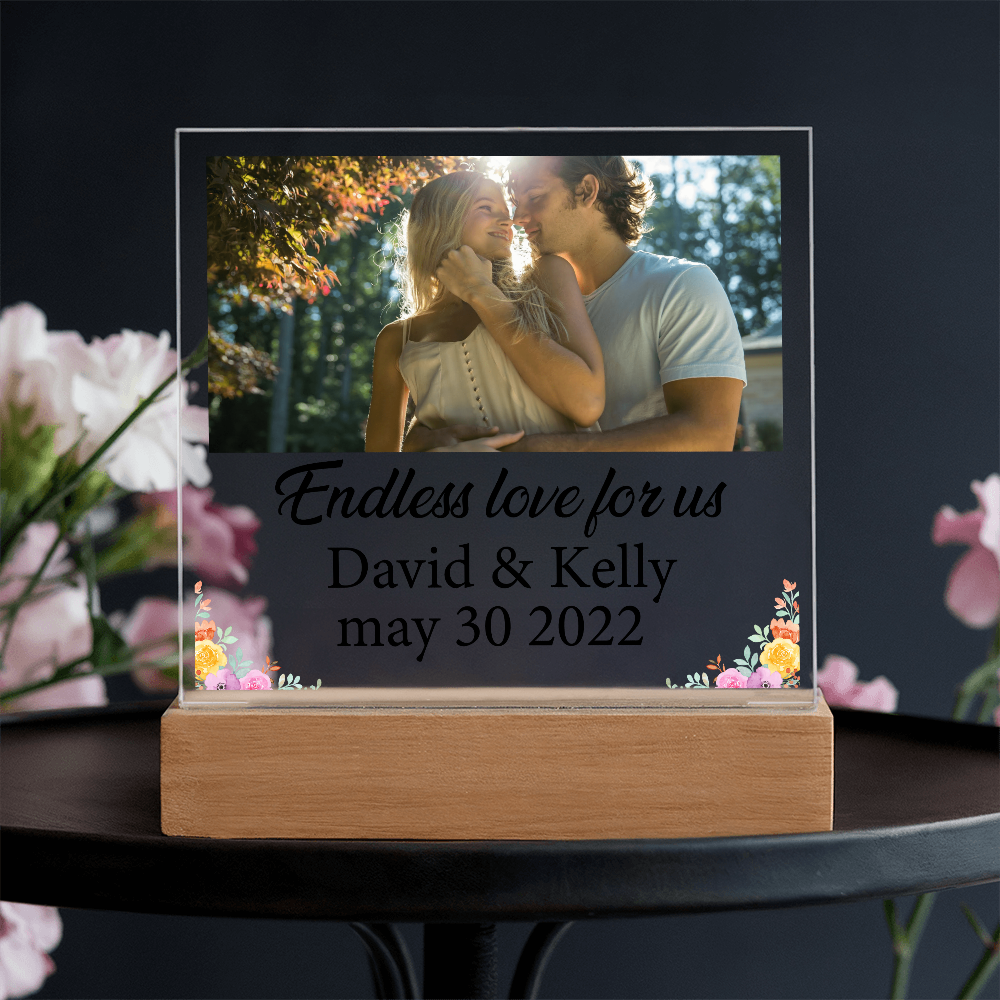 Custom Couple Photo Acrylic Plaque Gift